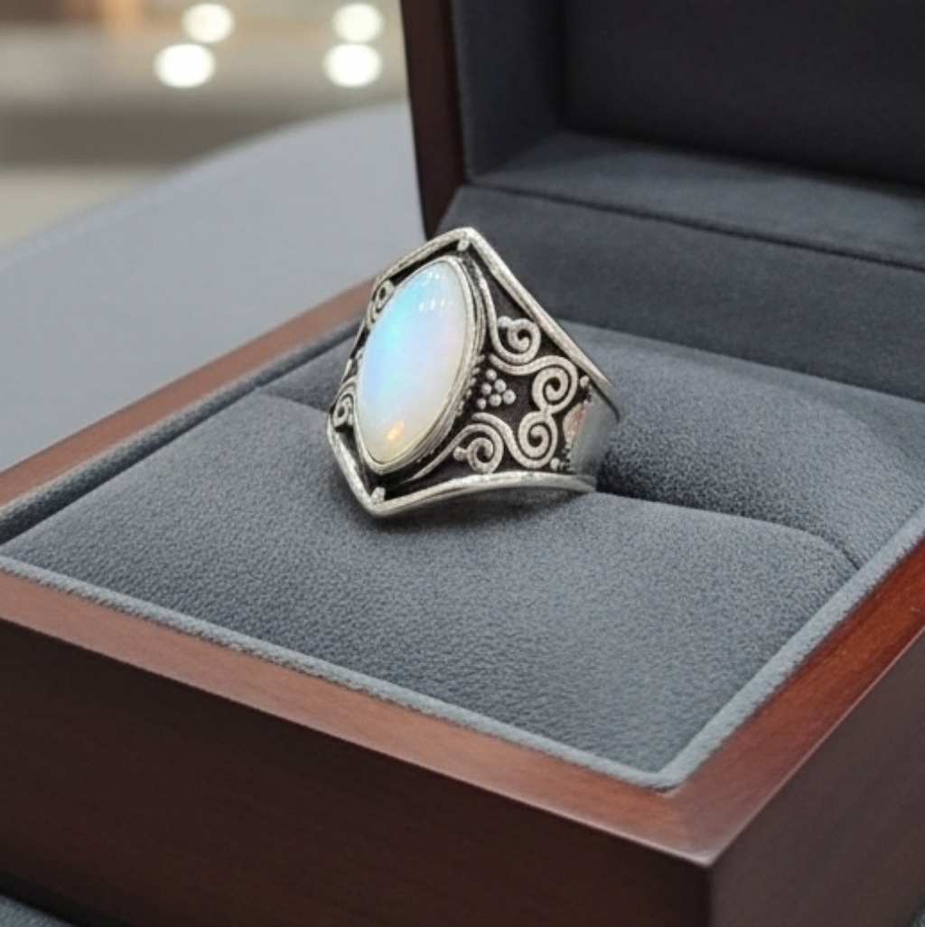 Classic Boho Moonstone Ring